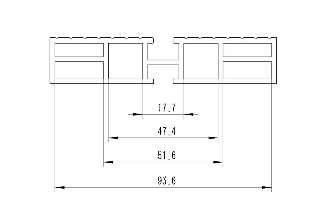 4x OZ165 Roof Cross Bar 1650mm