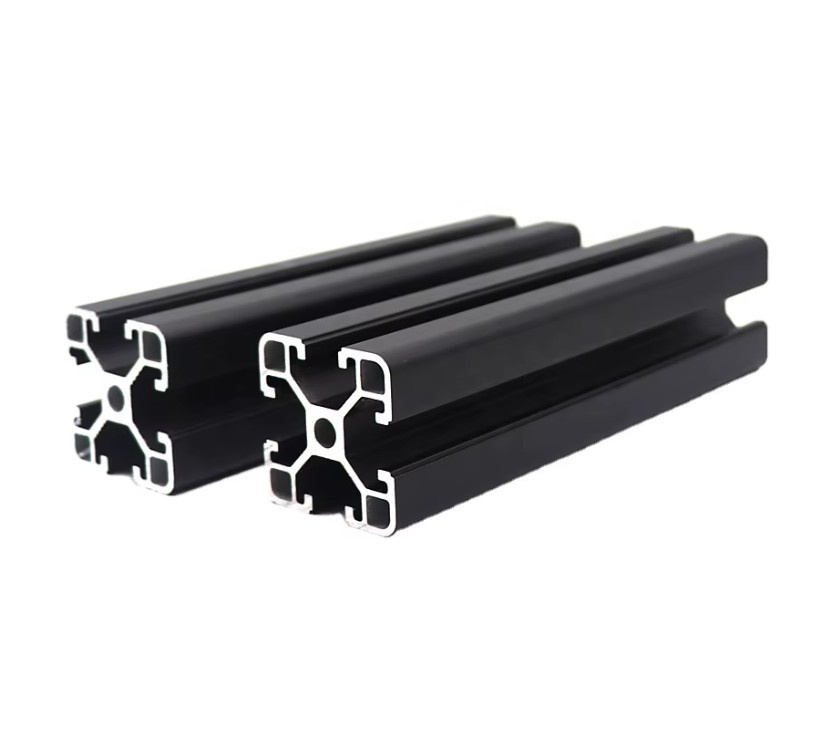 2x OZ4040 140CM Black Anodized 6063-T5 Aluminium Extrusion T-Slot Profile