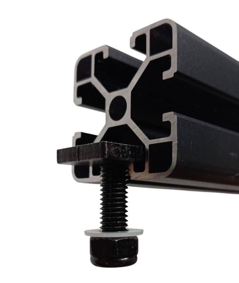 2x OZ4040 180CM Black Anodized 6063-T5 Aluminium Extrusion T-Slot Profile
