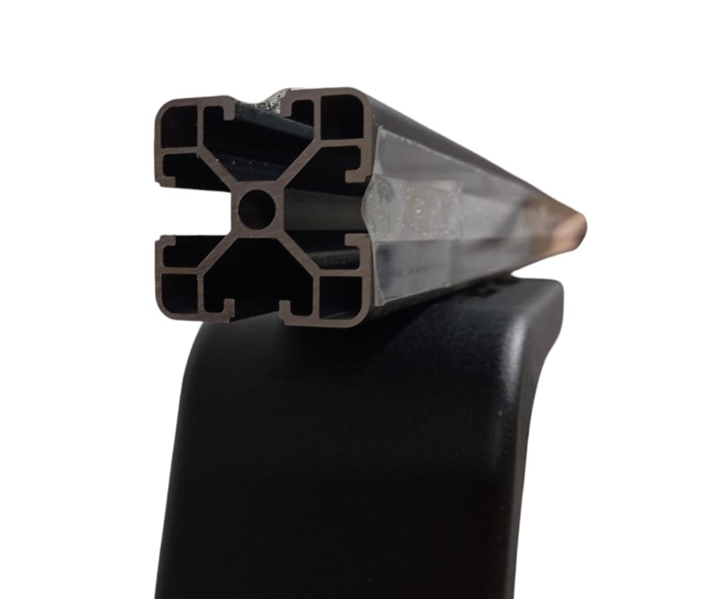 2x OZ4040 180CM Black Anodized 6063-T5 Aluminium Extrusion T-Slot Profile