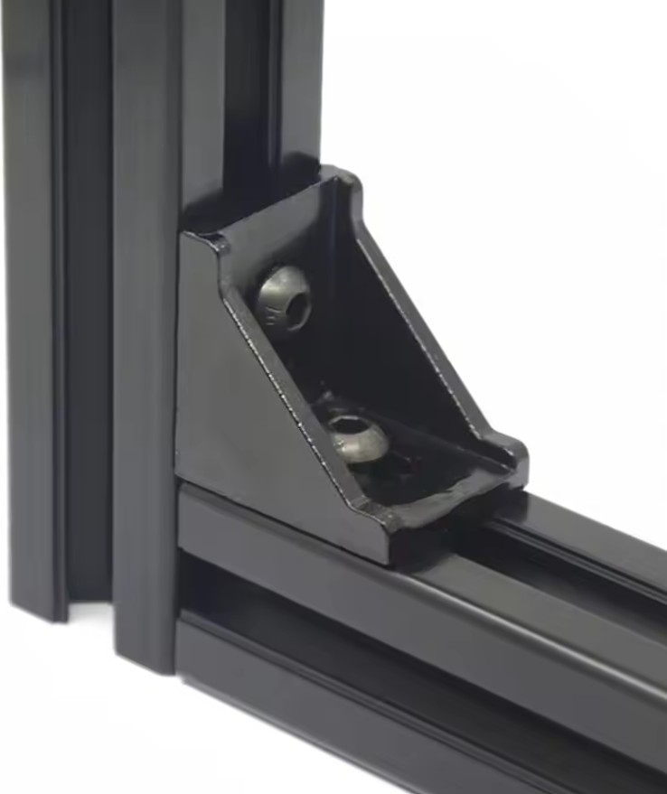 2x OZ4040 180CM Black Anodized 6063-T5 Aluminium Extrusion T-Slot Profile