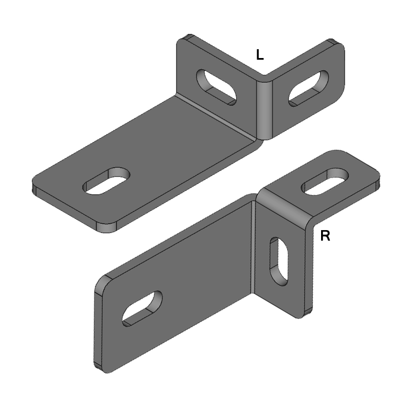 2x Set of 2x OZ7 L-Shaped Support Bracket Set