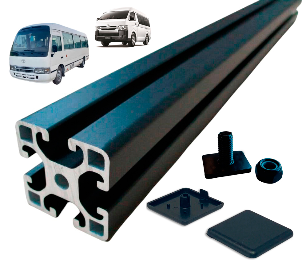 OZ4040 140CM Black Anodized 6063-T5 Aluminium Extrusion T-Slot Profile Ozroofracks