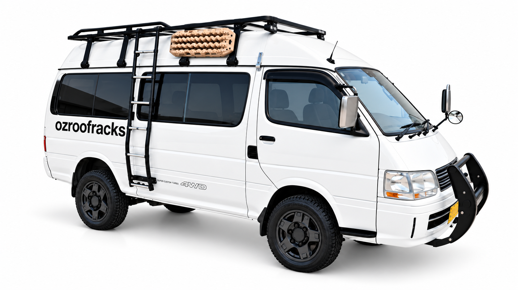 OZKit Roof Rack for Hiace H100 H200: Ladder + 8x Brackets and 1x 3.1mt Rack